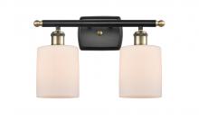  516-2W-BAB-G111 - Cobbleskill - 2 Light - 15 inch - Black Antique Brass - Bath Vanity Light