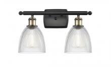  516-2W-BAB-G382 - Castile - 2 Light - 16 inch - Black Antique Brass - Bath Vanity Light