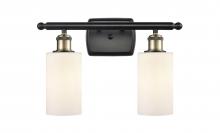  516-2W-BAB-G801 - Clymer - 2 Light - 14 inch - Black Antique Brass - Bath Vanity Light