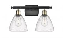  516-2W-BAB-GBD-754 - Bristol - 2 Light - 18 inch - Black Antique Brass - Bath Vanity Light