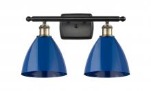  516-2W-BAB-MBD-75-BL - Plymouth - 2 Light - 18 inch - Black Antique Brass - Bath Vanity Light