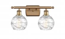  516-2W-BB-G1213-6 - Athens Deco Swirl - 2 Light - 16 inch - Brushed Brass - Bath Vanity Light