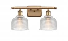  516-2W-BB-G412 - Dayton - 2 Light - 16 inch - Brushed Brass - Bath Vanity Light