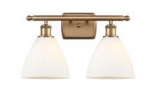  516-2W-BB-GBD-751 - Bristol - 2 Light - 18 inch - Brushed Brass - Bath Vanity Light