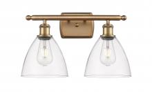  516-2W-BB-GBD-752 - Bristol - 2 Light - 18 inch - Brushed Brass - Bath Vanity Light