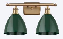  516-2W-BB-MBD-75-GR - Plymouth - 2 Light - 18 inch - Brushed Brass - Bath Vanity Light