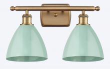  516-2W-BB-MBD-75-SF - Plymouth - 2 Light - 18 inch - Brushed Brass - Bath Vanity Light