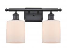  516-2W-BK-G111 - Cobbleskill - 2 Light - 15 inch - Matte Black - Bath Vanity Light