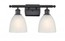  516-2W-BK-G381 - Castile - 2 Light - 16 inch - Matte Black - Bath Vanity Light