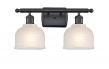  516-2W-BK-G411 - Dayton - 2 Light - 16 inch - Matte Black - Bath Vanity Light