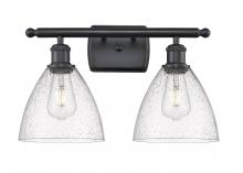  516-2W-BK-GBD-754 - Bristol - 2 Light - 18 inch - Matte Black - Bath Vanity Light