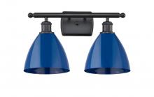  516-2W-BK-MBD-75-BL - Plymouth - 2 Light - 18 inch - Matte Black - Bath Vanity Light