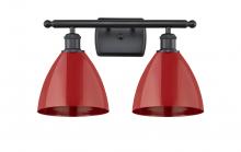  516-2W-BK-MBD-75-RD - Plymouth - 2 Light - 18 inch - Matte Black - Bath Vanity Light