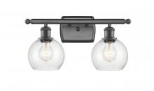  516-2W-OB-G124-6 - Athens - 2 Light - 16 inch - Oil Rubbed Bronze - Bath Vanity Light