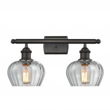  516-2W-OB-G92 - Fenton - 2 Light - 17 inch - Oil Rubbed Bronze - Bath Vanity Light