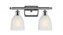  516-2W-PC-G441 - Brookfield - 2 Light - 16 inch - Polished Chrome - Bath Vanity Light