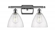  516-2W-PC-GBD-754 - Bristol - 2 Light - 18 inch - Polished Chrome - Bath Vanity Light