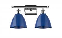  516-2W-PC-MBD-75-BL - Plymouth - 2 Light - 18 inch - Polished Chrome - Bath Vanity Light