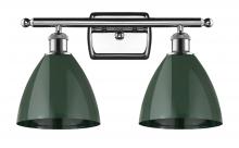  516-2W-PC-MBD-75-GR - Plymouth - 2 Light - 18 inch - Polished Chrome - Bath Vanity Light