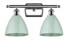  516-2W-PC-MBD-75-SF - Plymouth - 2 Light - 18 inch - Polished Chrome - Bath Vanity Light