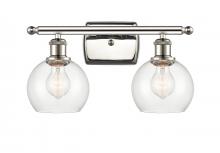  516-2W-PN-G122-6 - Athens - 2 Light - 16 inch - Polished Nickel - Bath Vanity Light