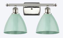  516-2W-PN-MBD-75-SF - Plymouth - 2 Light - 18 inch - Polished Nickel - Bath Vanity Light