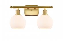  516-2W-SG-G121-6 - Athens - 2 Light - 16 inch - Satin Gold - Bath Vanity Light