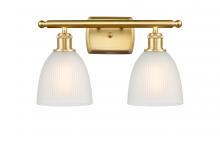  516-2W-SG-G381 - Castile - 2 Light - 16 inch - Satin Gold - Bath Vanity Light