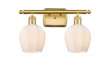  516-2W-SG-G461-6 - Norfolk - 2 Light - 16 inch - Satin Gold - Bath Vanity Light