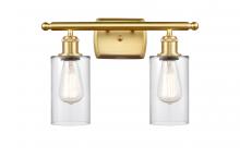  516-2W-SG-G802 - Clymer - 2 Light - 14 inch - Satin Gold - Bath Vanity Light