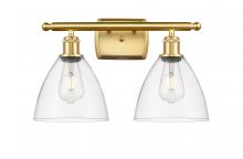  516-2W-SG-GBD-752 - Bristol - 2 Light - 18 inch - Satin Gold - Bath Vanity Light