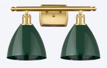  516-2W-SG-MBD-75-GR - Plymouth - 2 Light - 18 inch - Satin Gold - Bath Vanity Light