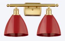  516-2W-SG-MBD-75-RD - Plymouth - 2 Light - 18 inch - Satin Gold - Bath Vanity Light