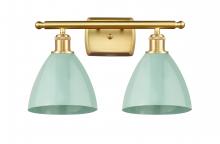  516-2W-SG-MBD-75-SF - Plymouth - 2 Light - 18 inch - Satin Gold - Bath Vanity Light