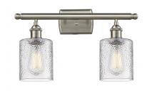  516-2W-SN-G112 - Cobbleskill - 2 Light - 15 inch - Brushed Satin Nickel - Bath Vanity Light