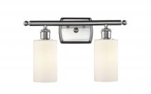  516-2W-SN-G801 - Clymer - 2 Light - 14 inch - Brushed Satin Nickel - Bath Vanity Light