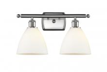  516-2W-SN-GBD-751 - Bristol - 2 Light - 18 inch - Brushed Satin Nickel - Bath Vanity Light