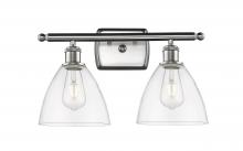  516-2W-SN-GBD-752 - Bristol - 2 Light - 18 inch - Brushed Satin Nickel - Bath Vanity Light