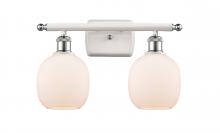  516-2W-WPC-G101-LED - Belfast - 2 Light - 16 inch - White Polished Chrome - Bath Vanity Light