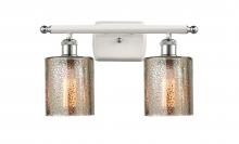  516-2W-WPC-G116-LED - Cobbleskill - 2 Light - 15 inch - White Polished Chrome - Bath Vanity Light