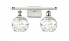  516-2W-WPC-G1213-6 - Athens Deco Swirl - 2 Light - 16 inch - White Polished Chrome - Bath Vanity Light