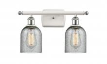  516-2W-WPC-G257 - Caledonia - 2 Light - 15 inch - White Polished Chrome - Bath Vanity Light