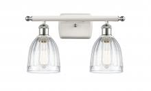  516-2W-WPC-G442 - Brookfield - 2 Light - 16 inch - White Polished Chrome - Bath Vanity Light