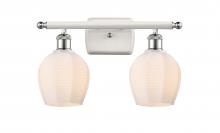  516-2W-WPC-G461-6 - Norfolk - 2 Light - 16 inch - White Polished Chrome - Bath Vanity Light