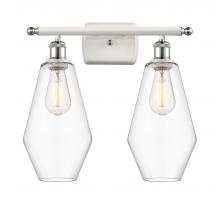  516-2W-WPC-G652-7 - Cindyrella - 2 Light - 17 inch - White Polished Chrome - Bath Vanity Light