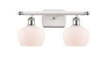  516-2W-WPC-G91 - Fenton - 2 Light - 17 inch - White Polished Chrome - Bath Vanity Light