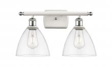  516-2W-WPC-GBD-752 - Bristol - 2 Light - 18 inch - White Polished Chrome - Bath Vanity Light