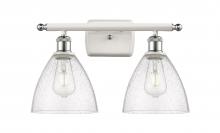  516-2W-WPC-GBD-754 - Bristol - 2 Light - 18 inch - White Polished Chrome - Bath Vanity Light