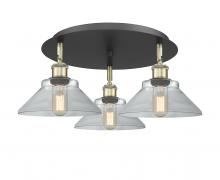  516-3C-BAB-G132 - Orwell - 3 Light - 20 inch - Black Antique Brass - Flush Mount