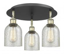  516-3C-BAB-G259 - Caledonia - 3 Light - 17 inch - Black Antique Brass - Flush Mount